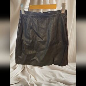 Shinestar Faux-Leather Mini Skirt